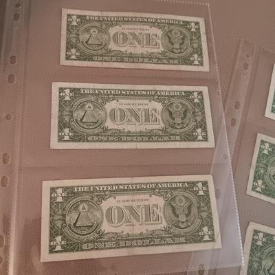 6 SILVER CERTIFICATE DOLLAR BILLS