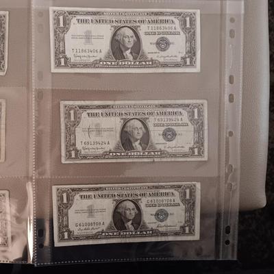 12 SILVER CERTIFICATE DOLLAR BILLS