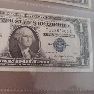 12 SILVER CERTIFICATE DOLLAR BILLS