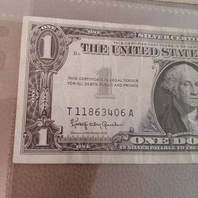 12 SILVER CERTIFICATE DOLLAR BILLS