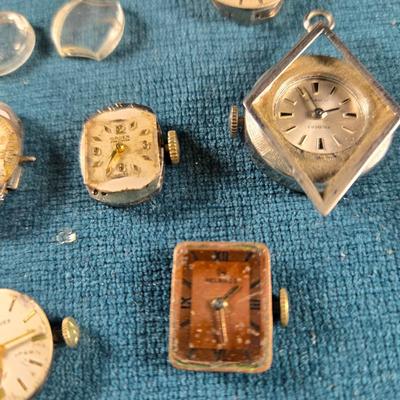 Sale Photo Thumbnail #200: This auction lot is for TIme Pieces - Pieces and Parts. This grouping is a selection of watch parts - perfect for Steam Punk creations, unusual art or actual watch repair.  Have fun with this one.