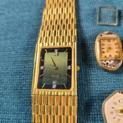 Sale Photo Thumbnail #201: This auction lot is for TIme Pieces - Pieces and Parts. This grouping is a selection of watch parts - perfect for Steam Punk creations, unusual art or actual watch repair.  Have fun with this one.