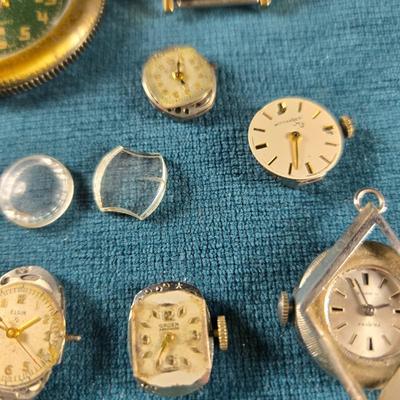 Sale Photo Thumbnail #197: This auction lot is for TIme Pieces - Pieces and Parts. This grouping is a selection of watch parts - perfect for Steam Punk creations, unusual art or actual watch repair.  Have fun with this one.