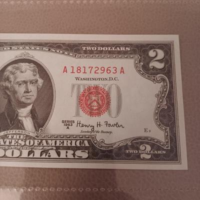 2 PAIRS OF SEQUENTIAL RED SEAL $2 DOLLAR BILLS