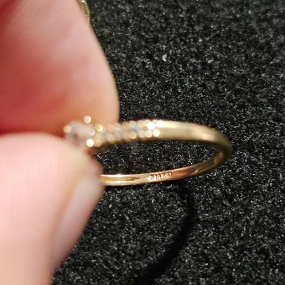3 Diamond Ring Lot Gold Silver | Marked 14Kt on Buckle and 925 CZ on Double Rings