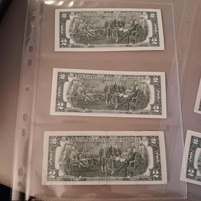 SIX $2 DOLLAR BILLS