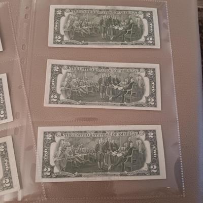 SIX $2 DOLLAR BILLS