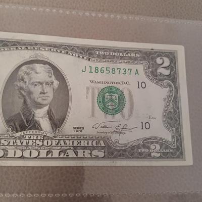 SIX $2 DOLLAR BILLS