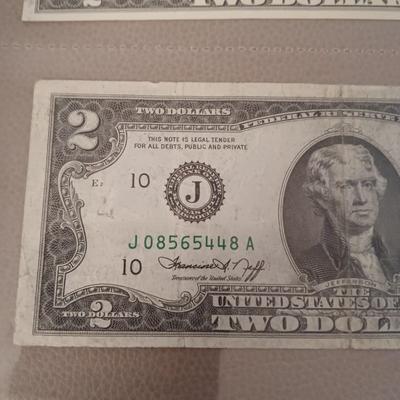 SIX $2 DOLLAR BILLS