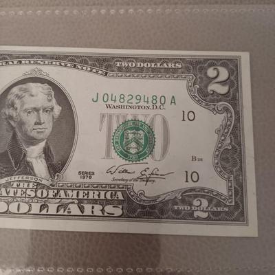 SIX $2 DOLLAR BILLS