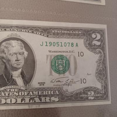 SIX $2 DOLLAR BILLS