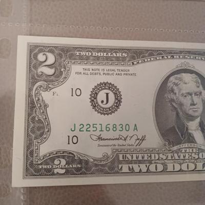 SIX $2 DOLLAR BILLS
