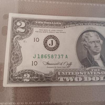SIX $2 DOLLAR BILLS