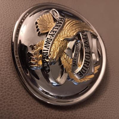 2 HARLEY-DAVIDSON BELT BUCKLES