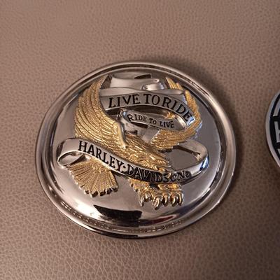 2 HARLEY-DAVIDSON BELT BUCKLES