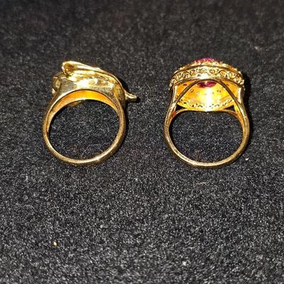 Gold over Sterling Silver Diamond Ring Lot | Marked 925