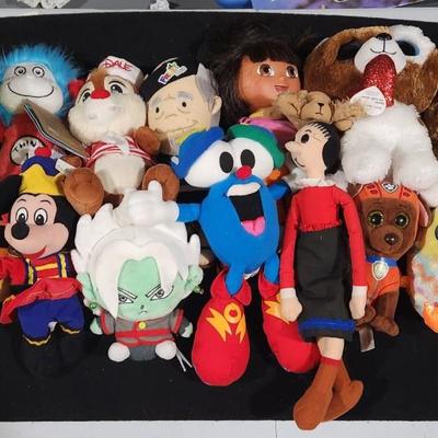 Sale Photo Thumbnail #332: Huge Retro Plushie / Stuffed Animal Toy lot w/ Mike Wazowski Chris from Family guy plus many more