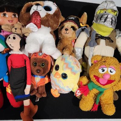 Sale Photo Thumbnail #334: Huge Retro Plushie / Stuffed Animal Toy lot w/ Mike Wazowski Chris from Family guy plus many more