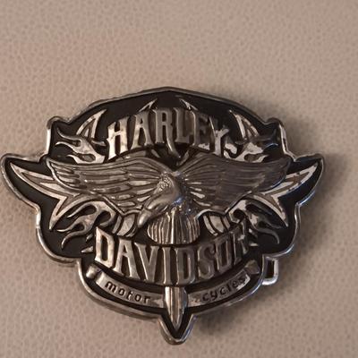 2 HARLEY-DAVIDSON BELT BUCKLES