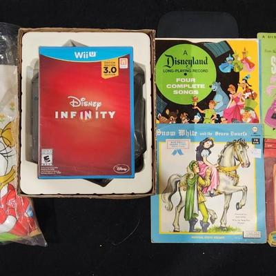 Sale Photo Thumbnail #354: Vintage Walt Disney World Records & Disney Infiniti Wii Game plus Rare Mickey Mouse & Donald Duck pillow cases