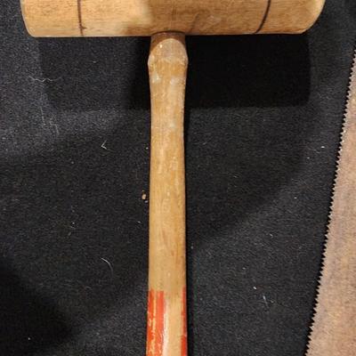 Sale Photo Thumbnail #372: Craftsman Tool Carrying case w/ screwdrivers & Vintage Hellenberg Wooden Mallet