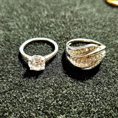 Diamond Ring Set | Each Ring Marked 925