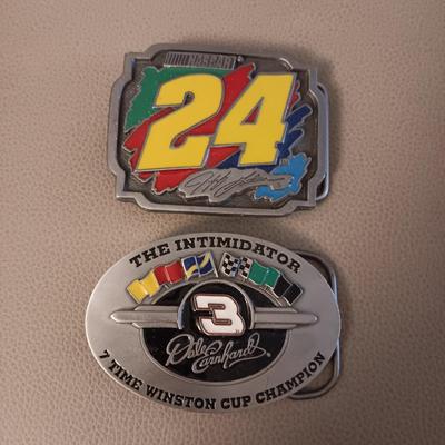 2 NASCAR BELT BUCKLES