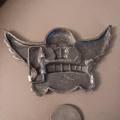 2 QUIK SILVER BELT BUCKLES