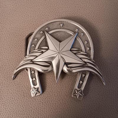 2 WESTERN THEMED BELT BUCKLES