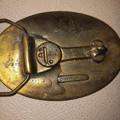 2 WESTERN THEMED BELT BUCKLES