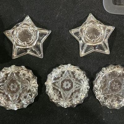 Sale Photo Thumbnail #403: Crystal / Glass serving dishes Vintage lot