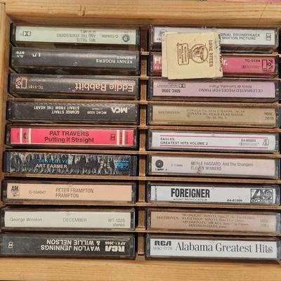 Sale Photo Thumbnail #410: Huge Vintage Cassette Lot w/ holders Poisen Willie Nelson & Alabama plus much more