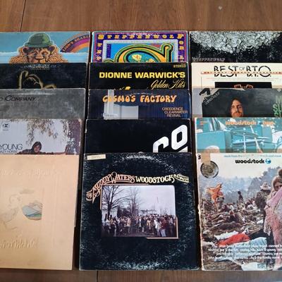 LOT 15: Vintage Records - Dionne Warwick, Woodstock, Bad Company & More
