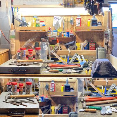 LOT 81: Contents of Items on Work Bench