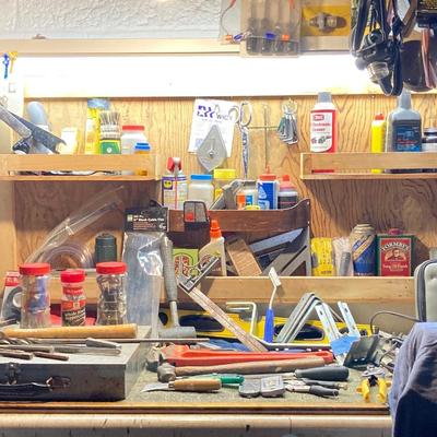 LOT 81: Contents of Items on Work Bench