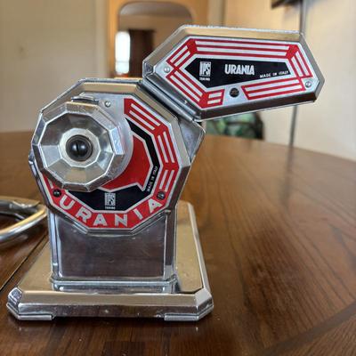 LOT 82: Urania Mod 150 Pasta Maker & Large Floral Ceramic Serving Bowls