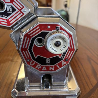 LOT 82: Urania Mod 150 Pasta Maker & Large Floral Ceramic Serving Bowls