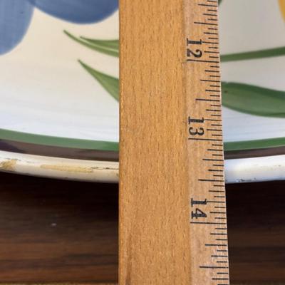 LOT 82: Urania Mod 150 Pasta Maker & Large Floral Ceramic Serving Bowls