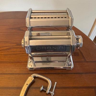 LOT 82: Urania Mod 150 Pasta Maker & Large Floral Ceramic Serving Bowls