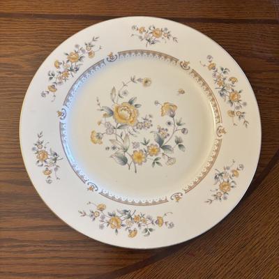 LOT 84: Mikasa Ivory China "Peony Rose" Various Pieces, Cystal Double Candle Sticks & Covered Candle Dish