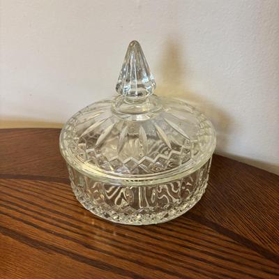 LOT 84: Mikasa Ivory China "Peony Rose" Various Pieces, Cystal Double Candle Sticks & Covered Candle Dish