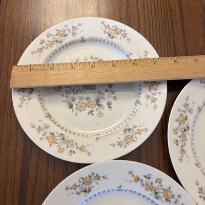 LOT 84: Mikasa Ivory China "Peony Rose" Various Pieces, Cystal Double Candle Sticks & Covered Candle Dish