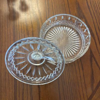 LOT 84: Mikasa Ivory China "Peony Rose" Various Pieces, Cystal Double Candle Sticks & Covered Candle Dish