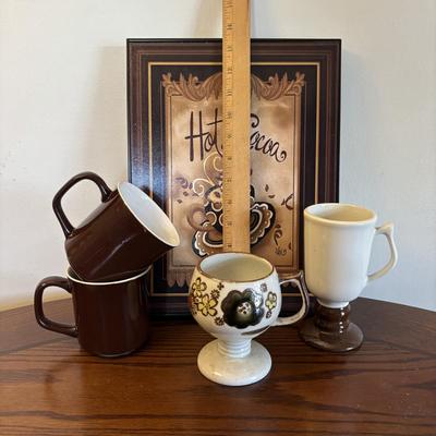 LOT 85: Oster Blender, Hand-Painted Mug,Polka Dot Beverage Glasses, Fountain ware Soda Glasses & More