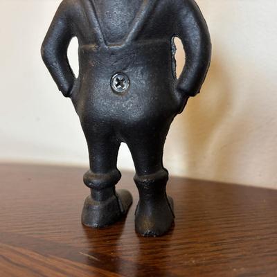 LOT 89: Cast Iron "Give Me a Penny" Bank, Vintage Hurricane/Oil Lamp, Indoor/Outdoor Thermometer & More