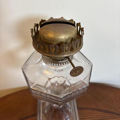 LOT 91: Vintage Hazel-Atlas Juicer, Spry Measuring Glass, Abbots Milk Bottle, Cobalt Blue Eye Cup, Carnival Glass Creamer, Hurricane Lamp...