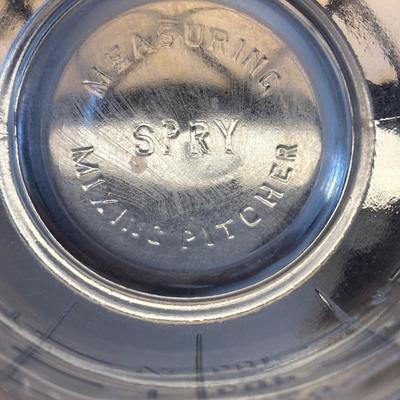 LOT 91: Vintage Hazel-Atlas Juicer, Spry Measuring Glass, Abbots Milk Bottle, Cobalt Blue Eye Cup, Carnival Glass Creamer, Hurricane Lamp...