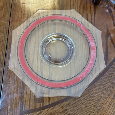 LOT 91: Vintage Hazel-Atlas Juicer, Spry Measuring Glass, Abbots Milk Bottle, Cobalt Blue Eye Cup, Carnival Glass Creamer, Hurricane Lamp...