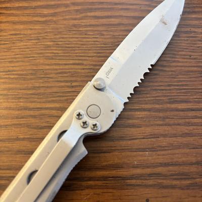 LOT 94: Pocket Knives: Brown Stone 715, Leatherman Tool, Combo Edge