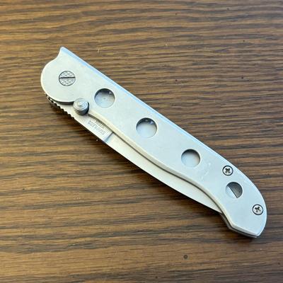 LOT 94: Pocket Knives: Brown Stone 715, Leatherman Tool, Combo Edge